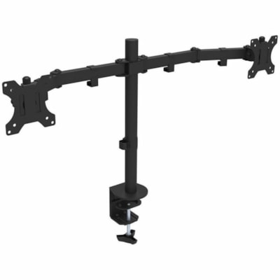 Rocelco R DM2 Mounting Arm for LCD Monitor, LED Monitor - Black - Landscape/Portrait - Height Adjustable - 2 Display(s) Supported - 13" to 27" Screen Support - 35.27 lb (16000 g) Load Capacity - 75 x 75, 100 x 100 - VESA Mount Compatible - 1 Each Arm 