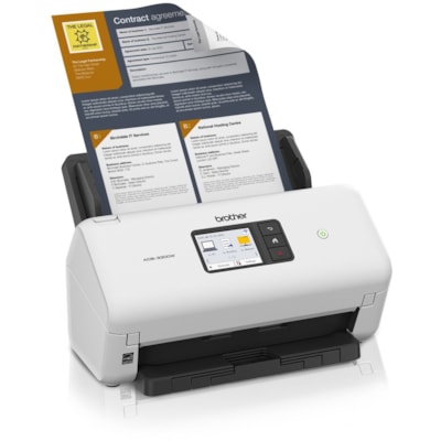 Brother ADS-3300W Sheetfed Scanner - 600 x 600 dpi Optical - 48-bit Color - 40 ppm (Mono) - 40 ppm (Color) - PC Free Scanning - Duplex Scanning - USB  