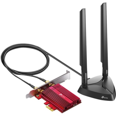 TP-Link - Adaptateur Wi-Fi/Bluetooth Archer TXE75E AXE5400 IEEE 802.11ax Bluetooth 5.2 Triples Bandes pour Ordinateur de bureau, Contrôleur de jeu, Écouteurs, Clavier - PCI Express - 5,27 Gbit/s - 2,40 GHz ISM - 6 GHz UNII - Carte enfichable 2WRLS 