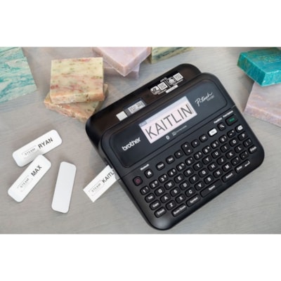 P-touch P-Touch PT-D610BT Business Professional Connected Label Maker - Thermal Transfer - 1.18 in/s (30 mm/s) Mono - 17 Fonts - 8 Font Size - 180 x 360 dpi - Tape, Label0.14" (3.50 mm), 0.24" (6 mm), 0.47" (12 mm), 0.71" (18 mm), 0.94" (24 mm) - LCD Screen - Battery, Power Adapter - 6 Batteries Sup P-TOUCH 175PRESET LBL TEMPLATE TZE LABEL TAPES UP TO ~1"