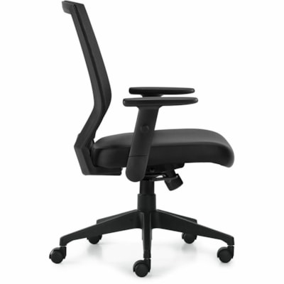 Offices To Go Kaysee | High Back Tilter - Black Luxhide, Bonded Leather Seat - Black Back - High Back - 5-star Base - Black - Mesh, Luxhide BLACK FABRIC 