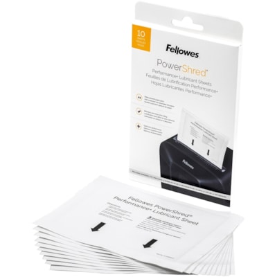 Fellowes Powershred Performance+ Lubricant Sheets - Dust Retention - White WHITE LUBRICANT SHEETS 