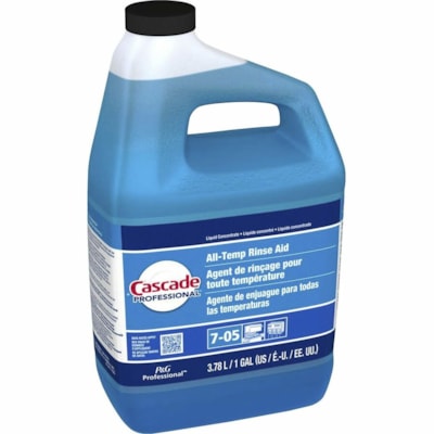 Cascade Professional All-Temp Rinse Aid - Concentrate - 3.79 L - Phthalate-free, Triclosan-free, Alkylphenol-free, Anti-limescale - Blue - 2 / Carton CLOSED LOOP 