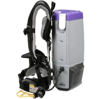 ProTeam Super Coach Pro 6 Backpack Vacuum Cleaner - 1.11 kW Motor - 6.60 L - Telescopic Wand, Crevice Tool, Upholstery Tool, Dusting Brush - 48" (1219.20 mm) Hose Length - HEPA - 4332.5 L/min - 120 V AC - 9.50 A - 69.7 dB(A) WITH STANDARD CONFIGURATION TO 