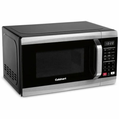 Cuisinart Compact Microwave Oven - 19.82 L Capacity - Microwave - 11 Power Levels - 700 W Microwave Power - FuseStainless Steel - Silver, Black BLACK WITH SILVER ACCENT 700 WATTS AND 11 POWER LEVEL