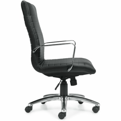 Offices To Go Ultra | High Back Tilter With Arms - Black Luxhide, Bonded Leather Seat - Black Luxhide, Bonded Leather Back - High Back - 5-star Base - Armrest  