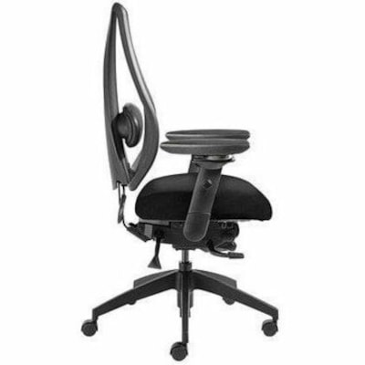 ergoCentric - Chaise tCentric Hybrid - Seat Color Noir - Tissu, Mousse polyuréthane, Mousse moulée Seat Material - Back Color Noir - Maille Back Material - Frame Color Noir - 5 branches Base - Accoudoir SYNCHRO G.  SIÈGE NOIR BRAS PIVOT  AJUST. HAUT/LARG.