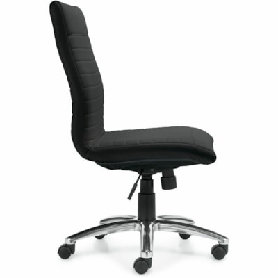 Offices To Go Ultra | Armless High Back Tilter - Black Luxhide, Bonded Leather Seat - Black Luxhide, Bonded Leather Back - High Back - 5-star Base HIGH BACK TILTER LUXHIDE BONDED LEATHER  BLACK