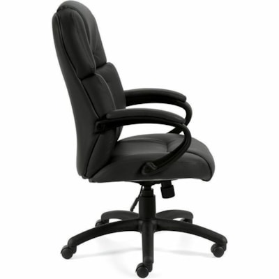 Offices To Go Pacific | High Back Tilter - Black Luxhide, Bonded Leather Seat - Black Luxhide, Bonded Leather Back - High Back - 5-star Base - Black - Leather - 1 Each BL20 