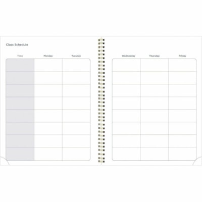 Blueline Academic Monthly Planner Blossom 2023-2024 - Academic - Monthly - 14 Month - July 2023 to August 2024 - 1 Month Double Page Layout - Twin Wire - Table - Translucent Poly Cover - 11" (279.40 mm) Height x 8.5" (215.90 mm) Width - Daily Block, Telephone Section, Address Section, Durable Cover,  