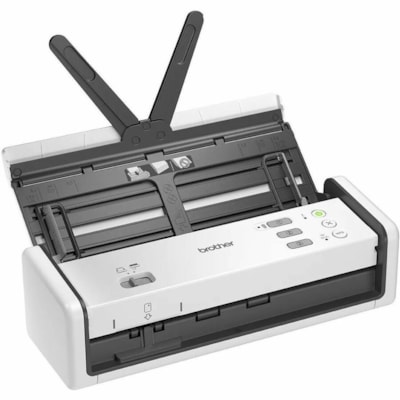 Brother ADS1350W Large Format Sheetfed Scanner - 600 x 600 dpi Optical - 30 ppm (Mono) - 30 ppm (Color) - Color, Monochrome Scan - Duplex Scanning - ID Card, Business Card, Plastic Card - Wireless LAN - Portable - USB  
