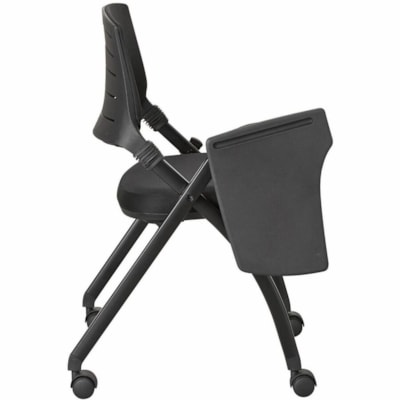 TygerClaw Low-Back Classroom Chair, Black - Plastic Seat Material - Black Back Color - Fabric Back Material - Black Frame Color - Low Back - Black hair 