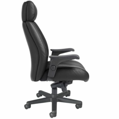 Nightingale Presider 7700D Chair - Black Seat Color - Foam, LeatherPlus, Leather Seat Material - Black Back Color - Foam, LeatherPlus, Leather Back Material - High Back - 5-star Base - Plush  
