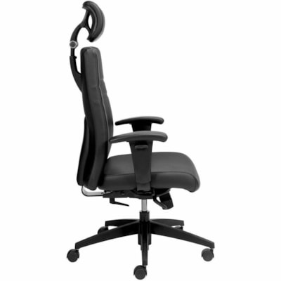 Offices To Go M-Task High-Back Synchro-Tilter Executive Chair, Black Luxhide Bonded Leather - Bonded Leather Seat Material - Black Back Color - Bonded Leather Back Material - Black Frame Color - Black - Leather HIGH BACK SYNCHRO-TILTER 