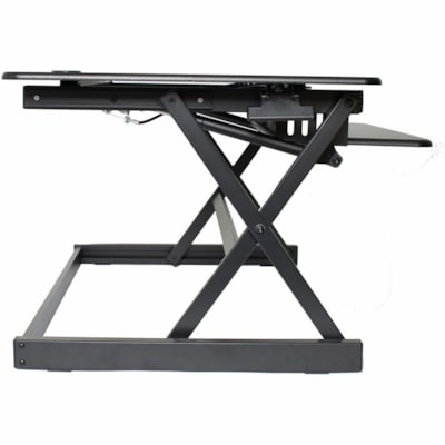 Rocelco 40"W-20"H Deluxe Adjustable Desk Riser - 40 lb (18143.69 g) Load Capacity - 20" (508 mm) Height x 40" (1016 mm) Width - Desk - Matte - Metal, Steel, Medium Density Fiberboard (MDF) - Black - For Notebook, Monitor - Adjustable, Sit-stand, Ergonomic, Retractable, Keyboard Tray, Grommet, Cord M table Desk Riser igue mat