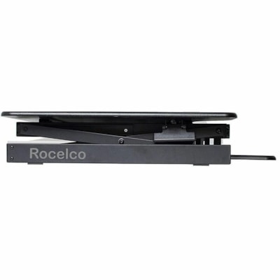 Rocelco ADR2 Adjustable Desk Riser with EVR - 35 lb (15875.73 g) Load Capacity - 2 Devices Supported - 16.70" (424.18 mm) Height x 32" (812.80 mm) Width x 23.60" (599.44 mm) Depth - Desk, Freestanding - Matte - Metal, Medium Density Fiberboard (MDF), Laminate - Black - For Monitor, Notebook, Keyboar esk Riser 