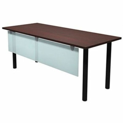 HDL Innovations Table Desk - 29" (736.60 mm) Height x 59.3" (1504.95 mm) Width x 29.5" (749.30 mm) Depth - Band Edge - Material: Metal, Laminate - Finish: Laminate, Black, Gray Dusk - Laminate Table Top - Edge Banding - For Dorm Room, Cubicle, Business, Office, Commercial, Home Office, Computer GREY DUSK W/BLK 2" OFFSET LEGS 60"WX30"DX29"H PACK IN 4 BOXES