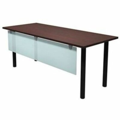 HDL Innovations 71" Table Desk with 2" Black Offset Legs, Winter Wood - Band Edge - Material: Laminate, Metal - Finish: Winter Wood, Black, Laminate - For Commercial, Home, Office WINTER WOOD/BLK 2" OFFSET LEGS 72"WX30"DX29"H PACK IN 4 BOXES
