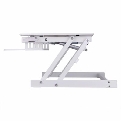 Rocelco Adjustable Desk Riser, White, 32" x 20-3/5" x 4-3/4" to 16 3/4" - 30 lb (13607.77 g) Load Capacity - 16.70" (424.18 mm) Height x 32" (812.80 mm) Width x 20.60" (523.24 mm) Depth - Tabletop, Desktop - Laminate, Metal - White - For Workstation, Commercial, Monitor, Notebook - Ergonomic, Adjust le Desk Riser 