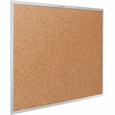 Quartet Standard Cork Bulletin Board, Aluminum Frame, 6' x 4' - 48" (1219.20 mm) Board Height x 72" (1828.80 mm) Board Width x 1.75" (44.45 mm) Board Depth - Brown Cork Surface - Durable, Heavy-gauge, Self-healing - Silver Aluminum Frame - 1 Piece HEAVY GUAGE ANODIZED ALUMINUM FRAME WIDTH 1 1/4" QUARTET
