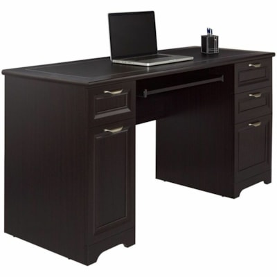 Grand & Toy Magellan 59" Manager's Desk, Espresso - Transitional Style - 5 Drawers - 58.7" (1490.98 mm) Table Top Width x 23.2" (589.28 mm) Table Top Depth - 30" (762 mm) Height - Home Office, Computer, Home - Assembly Required - Paper Laminate, Espresso - Laminate, Metal - 1 Each MANAGER'S DESK ESPRESSO 