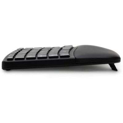 Kensington Pro Fit Ergo Wireless Keyboard-Black - Wireless Connectivity - Bluetooth/RF - 4 - 2.40 GHz - USB Interface - ChromeOS, macOS, Windows - Black BLUETOOTH  WIRELESS - BLACK 
