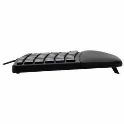 Kensington Pro Fit Ergo Wired Keyboard - Black - Cable Connectivity - USB Type A Interface - Windows 7, Windows 8, Windows 10 - PC - Black WIRED / USB - BLACK 
