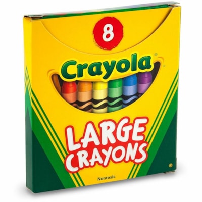 Crayola Large Crayons - Assorted - 8 Box NON-TOXIC 