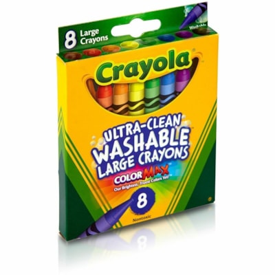 Crayola Kid's 8 Count Large Washable Crayons - Assorted - 8 / Box  