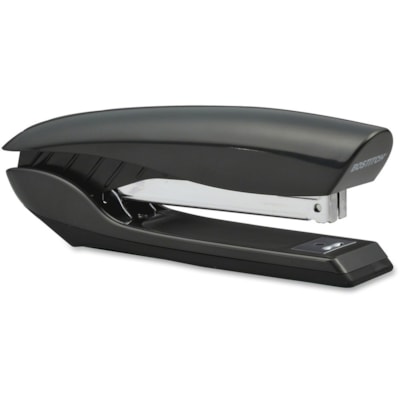 Bostitch Premium Antimicrobial Stand-Up Stapler - Staples Upto 20 Sheet of 20lb Paper - Holds Upto 210 Staple - Full Strip - Staple Size: 1/4" (6.35 mm) - 3.75" (95.25 mm) Throat Depth - 1 Each - Black - Plastic, Rubber ANTI-JAM FLOATING CORE 20 SHEET STAPLING CAPACITY