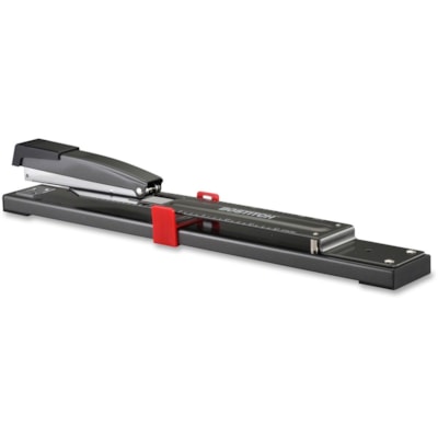 Stanley-Bostitch Long Reach Stapler - Staples Upto 20 Sheet - Holds Upto 210 Staple - Full Strip - 12" (304.80 mm) Throat Depth - Black - Metal, Rubber - 1 Each 12 IN. THROAT DEPTH 20 SHEETS CAPACITY  BLACK