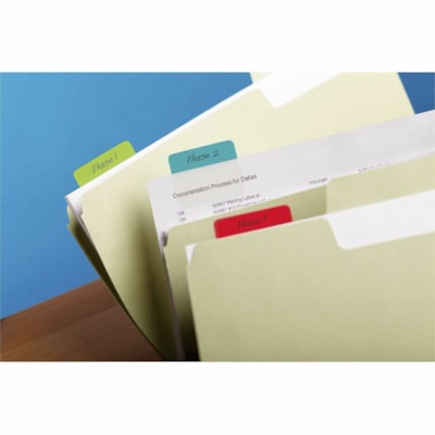Post-it® - Onglet dossier Durable 686ALYR - Inscriptibe Onglet(s) - hauteur de l'onglet 2 po (50,80 mm) x largeur de l'onglet 1,50 po (38,10 mm) - Tab(s) Rouge, Jaune, Vert, Bleu - Résistants, Repositionnable, Résistant à l'usure, Résistant aux déchirures - 24 /   