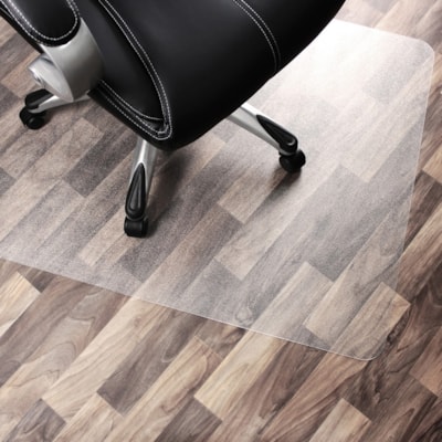 Floortex - Tapis rotège-sol UnoMat - Sol dur, Maison, Bureau - longueur de tapis 60 po (1524 mm) x largeur de tapis 48 po (1219,20 mm) x profondeur de tapis 0,075 po (1,91 mm) x épaisseur de tapis 0,075 po (1,91 mm) - Rectangulaire - Polycarbonate - clair - 1 chaque SMOOTH BACK ANTI-SLIP BOTTOM GREENGUARD CERTIFIED
