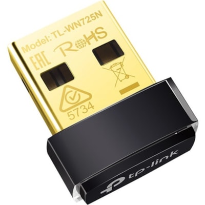 TP-Link TL-WN725N IEEE 802.11n Wi-Fi Adapter for Desktop Computer, Notebook - USB 2.0 - 150 Mbit/s - 2.40 GHz ISM - External OWRLS 