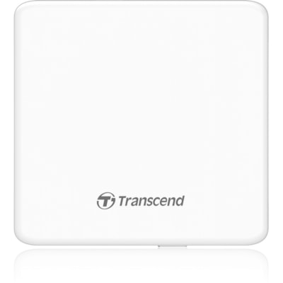 Transcend DVD-Writer - External - White - DVD-RAM/±R/±RW Support - 24x CD Write/24x CD Rewrite/24x CD Read - 8x DVD Write/8x DVD Rewrite/8x DVD Read - Double-layer Media Supported - USB 2.0 - Slimline  8X USB 2.0 9.5mm 