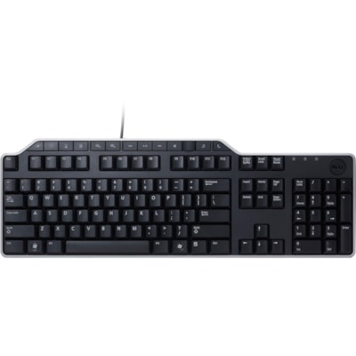 Dell KB522 Business Multimedia Keyboard - Cable Connectivity - USB Interface - 104 Key(s) - Multimedia, Sleep, Internet, My Computer, Calculator, Email, Mute, Play/Pause, Volume Down, Volume Up, Forward, ... Hot Key(s) - English (US) - QWERTY Layout - USB Hub - Black  ACCS 