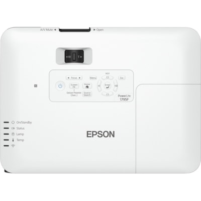 Epson - Projecteur LCD PowerLite 1795F - 16:9 - 1920 x 1080 - Arrière, Plafond, Avant - 1080p - 4000 Heure Mode Normal - 7000 Heure Mode Économie - Full HD - 10,000:1 - 3200 lm - HDMI - USB - Réseau sans-fil  