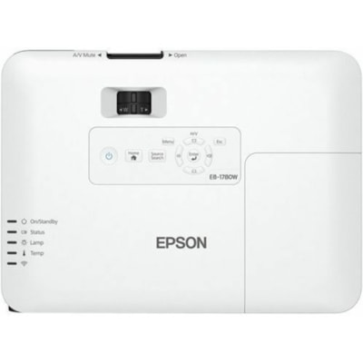 Epson - Projecteur 3 LCD PowerLite 1780W - 16:10 - Bureau, Installation au plafond, Portable - Noir, Blanc - 1280 x 800 - Avant, Plafond arrière, Arrière - 4000 Heure Mode Normal - 7000 Heure Mode Économie - WXGA - 10,000:1 - 3000 lm - HDMI - USB - Réseau sans-fil - Prése  