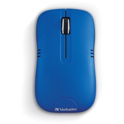 Verbatim Wireless Notebook Optical Mouse, Commuter Series - Matte Blue - Optical - Wireless - Radio Frequency - Matte Blue - USB Type A - 1200 dpi - Scroll Wheel - 3 Button(s) - Symmetrical - 1 IDEAL FOR RIGHT/LEFT HAND USE 2.4GHZ RELIABILITY  1200 DPI