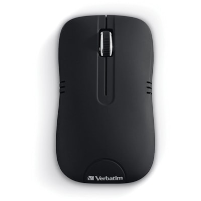 Verbatim Wireless Notebook Optical Mouse, Commuter Series - Matte Black - Optical - Wireless - Radio Frequency - Matte Black - USB Type A - 1200 dpi - Scroll Wheel - 3 Button(s) - Symmetrical - 1 IDEAL FOR RIGHT/LEFT HAND USE 2.4GHZ RELIABILITY  1200 DPI