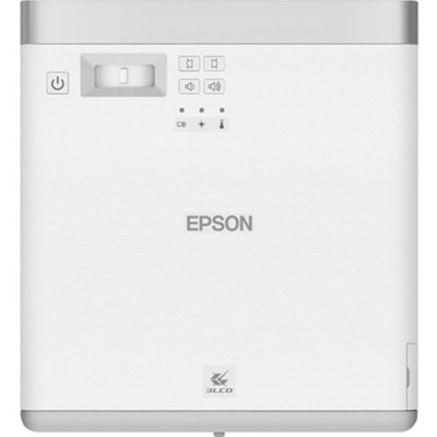 Epson EF-100 LCD Projector - 16:10 - White, Silver - 1280 x 800 - Front, Rear - 12000 Hour Normal Mode - 20000 Hour Economy Mode - HD - 2000 lm - HDMI - USB  PROJ 