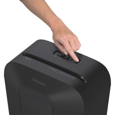 Fellowes LX45 Cross-cut Shredder - Non-continuous Shredder - Cross Cut - 8 Per Pass - for shredding Staples, Paper, Paper Clip, Credit Card - 0.2" (3.97 mm) x 1.6" (39.69 mm) Shred Size - P-4 - 6 Minute Run Time - 20 Minute Cool Down Time - 15.14 L Wastebin Capacity - Black CROSS CUT FOR PERSONAL USE