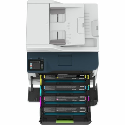 C235/DNI Multifunction Colour Laser Printer - Copier/Fax/Printer/Scanner - 22 ppm Mono/24 ppm Color Print - 600 x 600 dpi Print - Automatic Duplex Print - Up to 30000 Pages Monthly - 251 sheets Input - Color Scanner - 600 x 600 dpi Optical Scan - Fast Ethernet - Wireless LAN - Apple AirPrint, Chrome  PRNT 