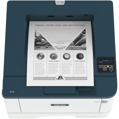 Xerox B310/DNI Desktop Wireless Laser Printer - Monochrome - 40 ppm Mono - 600 x 600 dpi Print - Automatic Duplex Print - 350 Sheets Input - Ethernet - Wireless LAN - Apple AirPrint, Chromebook, Mopria, Mopria Print Service - 80000 Pages Duty Cycle - Plain Paper Print - Fast Ethernet - USB  PRNT 