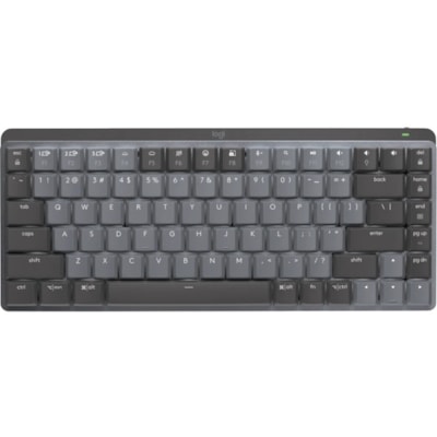 Logitech Master Series MX Mechanical Wireless Illuminated Performance Keyboard - Wireless Connectivity - Bluetooth - 32.81 ft (10000 mm) - ChromeOS - PC, Mac - Mechanical/MX Keyswitch - Graphite  WRLS 