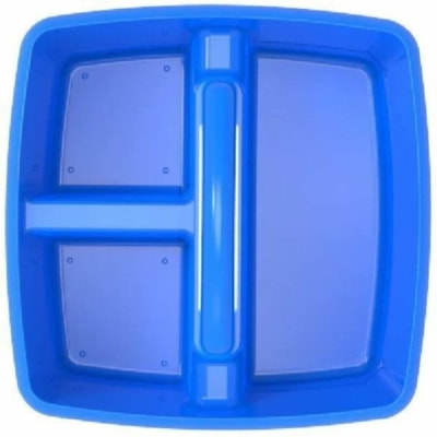 Storex Small Caddy, Blue - 3 Compartment(s) - Compartment Size : 8" (203.20 mm) x 3.50" (88.90 mm) x 3.75" (95.25 mm) - 9.2" (233.68 mm) Height x 9.2" (233.68 mm) Width x 5.2" (132.08 mm) Depth - Handle, Washable, Dishwasher Safe - Blue - Plastic - 6 Pack BLUE 