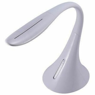 Bostitch Table Lamp - LED Bulb - Flicker-free, Flexible Neck, Adjustable Brightness, Touch Sensitive Control Panel, Color Temperature Setting, USB Powered, Dimmable - 400 lm Lumens - Silicone - Desk Mountable, Table Top - White - for Desk, Crafting, Studying, Tablet, Smart Watch 3 ADJUSTABLE COLOR MODES WHITE FINISH  W/USB PORT