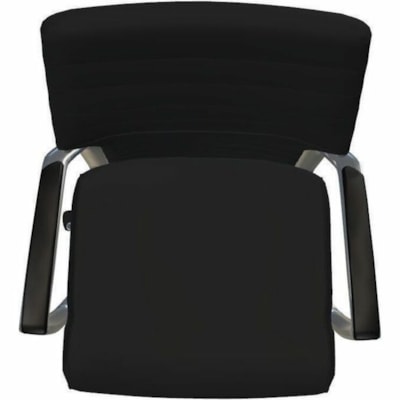 Global - Global Accord Siège à basculement à dossier moyen rembourré - Vinyle, Bois de feuillu Seat Material - Maille, Vinyle Back Material - Frame Color Aluminium - Dossier mi-dos - Noir - Métal - Accoudoir FAUTEUIL BASCULANT à DM ALLANTE FREE  ENCRE