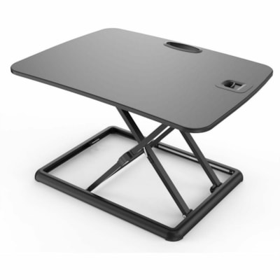 Exponent Microport Portable Sit Stand Station - 17.64 lb (8 kg) Capacity - Height Adjustable - 25.9" (657.86 mm) Table Top Width x 18.5" (469.90 mm) Table Top Depth - 15.7" (400 mm) Height - Workstation, Commercial - Black - 1 / Pack DESK. VARIABLE HEIGHT. BLACK