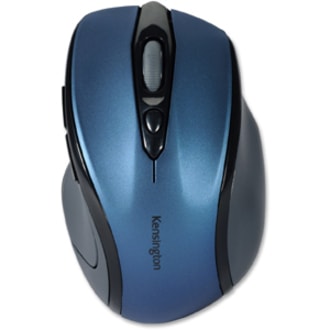 Kensington Pro Fit Mid-Size Wireless Mouse Saphire Blue - Optical - Wireless - Radio Frequency - 2.40 GHz - Sapphire Blue - USB - 1750 dpi - Scroll Wheel - 3 Button(s) - Right-handed - 1 MID-SIZE  RIGHT-HANDED DESIGN 2.4GHZ TECHNOLOGY